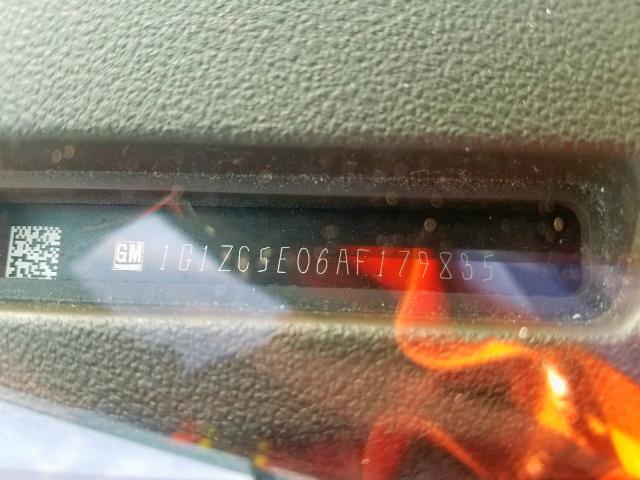 1G1ZC5E06AF179835 - 2010 CHEVROLET MALIBU 1LT BURGUNDY photo 10