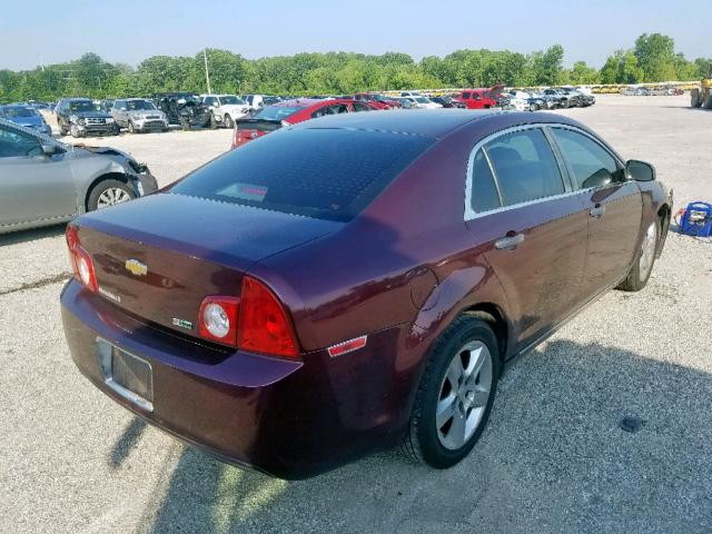1G1ZC5E06AF179835 - 2010 CHEVROLET MALIBU 1LT BURGUNDY photo 4