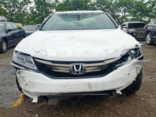 1HGCT2B86GA001291 - 2016 HONDA ACCORD EXL WHITE photo 9