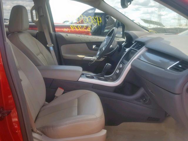 2FMDK3JC2BBB26279 - 2011 FORD EDGE SEL RED photo 5