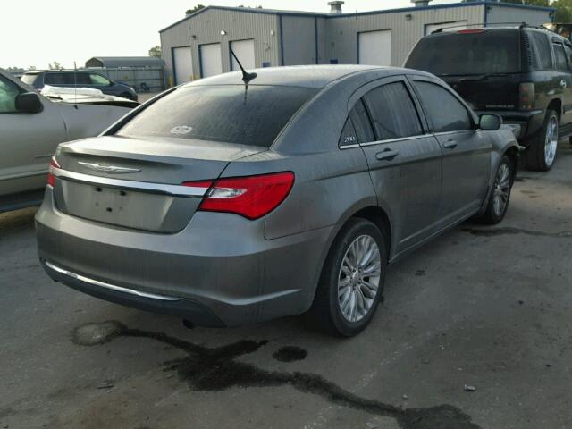 1C3CCBAB8CN256947 - 2012 CHRYSLER 200 LX GRAY photo 4