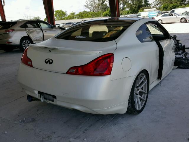 JNKCV64E38M100782 - 2008 INFINITI G37 BASE WHITE photo 4