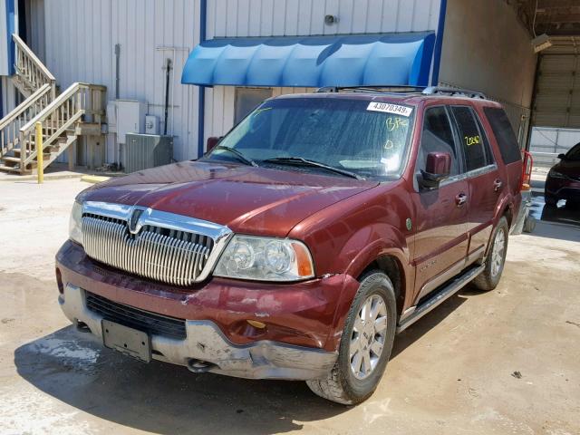 5LMFU27R03LJ49129 - 2003 LINCOLN NAVIGATOR ბურგუნდია ფოტო 2