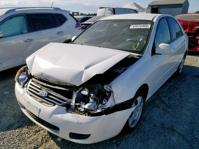 KNAFE222495663851 - 2009 KIA SPECTRA EX WHITE photo 2