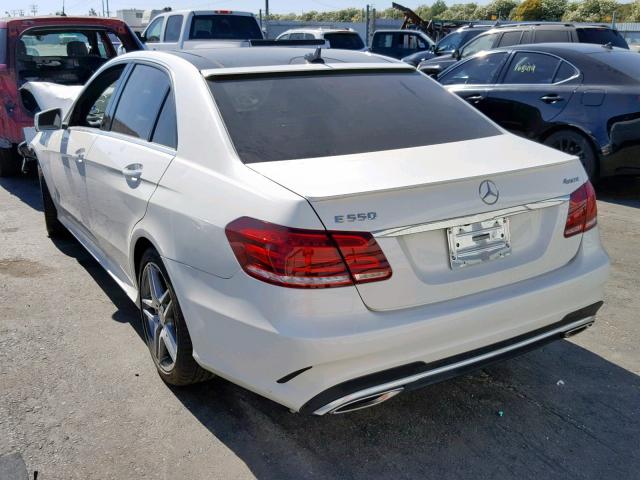 WDDHF9BB5EB021724 - 2014 MERCEDES-BENZ E 550 4MAT WHITE photo 3