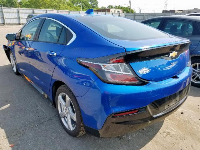 1G1RA6S53HU150729 - 2017 CHEVROLET VOLT LT BLUE photo 3