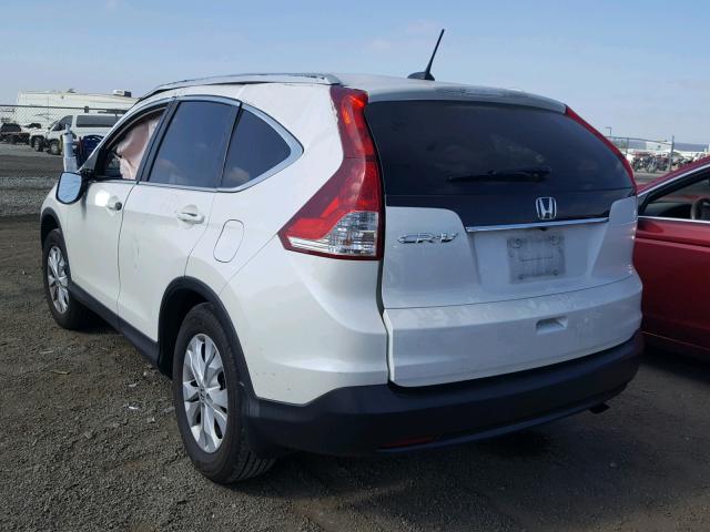 5J6RM3H74EL000825 - 2014 HONDA CR-V EXL WHITE photo 3