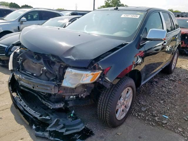 2FMDK48CX8BA10378 - 2008 FORD EDGE SEL BLACK photo 2