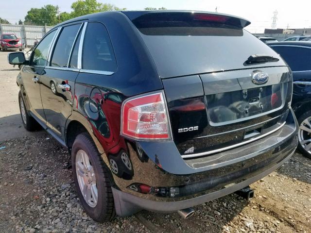 2FMDK48CX8BA10378 - 2008 FORD EDGE SEL BLACK photo 3