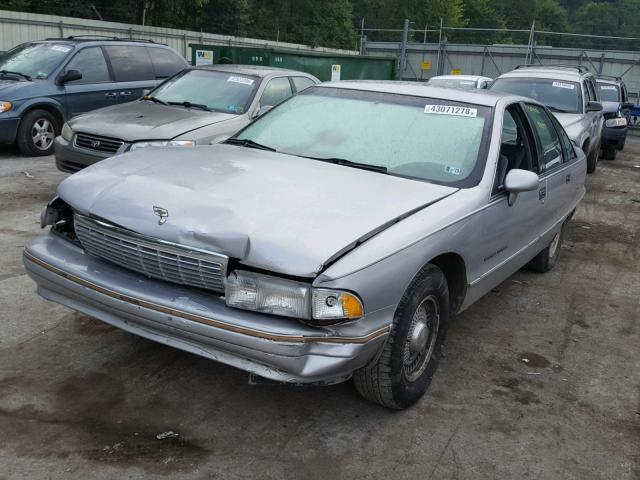 1G1BN53E0MW204680 - 1991 CHEVROLET CAPRICE CL SILVER photo 2