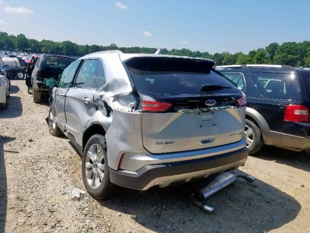 2FMPK3K97KBB42784 - 2019 FORD EDGE TITAN SILVER photo 3