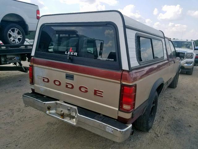 1B7GL23Y1NS678528 - 1992 DODGE DAKOTA TWO TONE photo 4