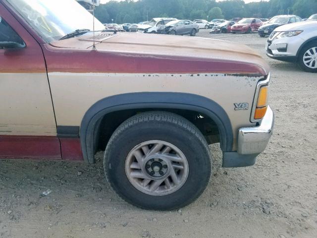 1B7GL23Y1NS678528 - 1992 DODGE DAKOTA TWO TONE photo 9