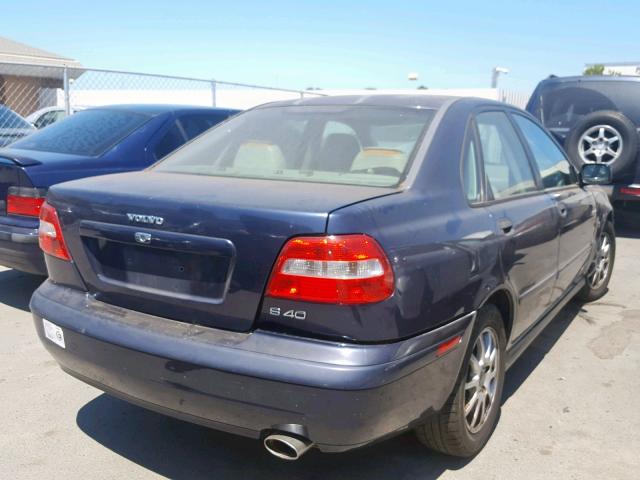 YV1VS29573F935117 - 2003 VOLVO S40 1.9T BLUE photo 4