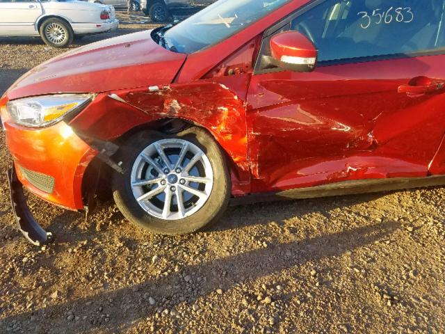 1FADP3F22JL271025 - 2018 FORD FOCUS SE RED photo 9
