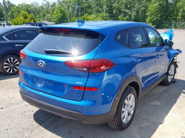 KM8J2CA42KU950174 - 2019 HYUNDAI TUCSON SE BLUE photo 4