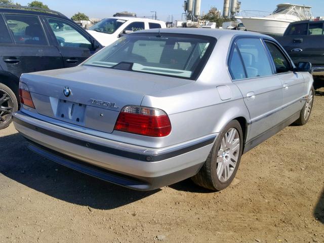 WBAGK2322WDH69084 - 1998 BMW 750 IL SILVER photo 4