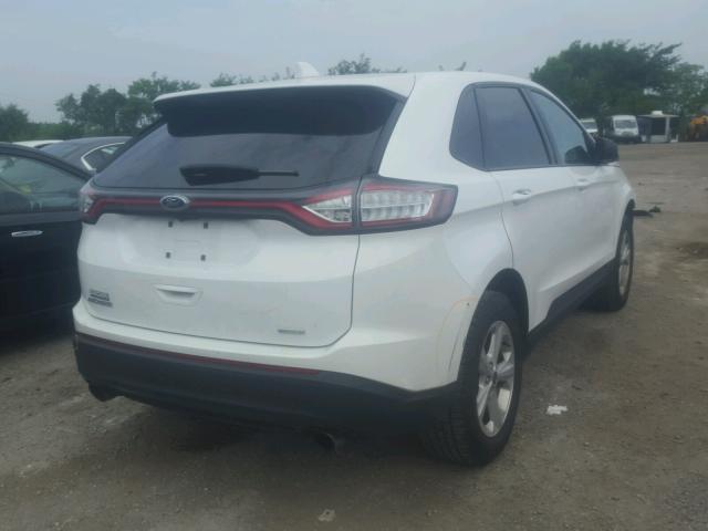 2FMTK3G92FBC29943 - 2015 FORD EDGE SE WHITE photo 4