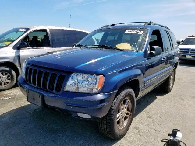 1J4G258S5YC384390 - 2000 JEEP GRAND CHER BLUE photo 2