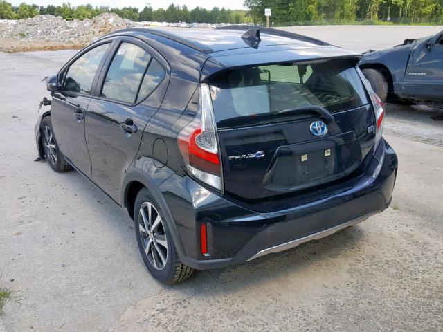 JTDKDTB36J1617209 - 2018 TOYOTA PRIUS C BLACK photo 3