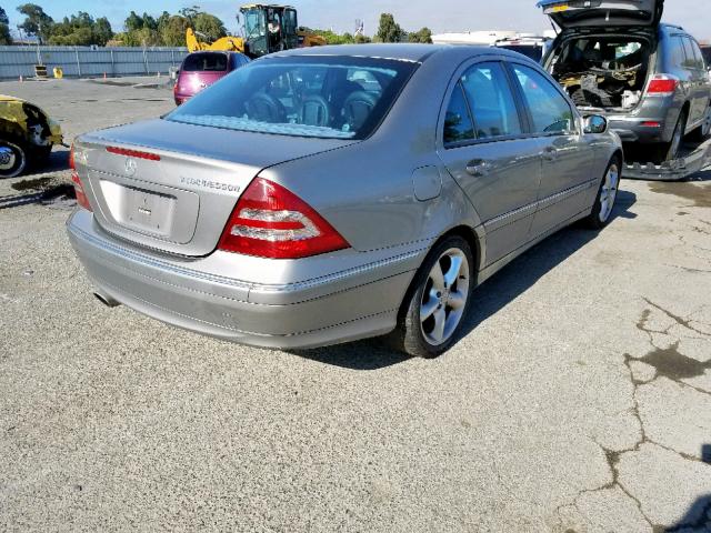 WDBRF40JX4F519144 - 2004 MERCEDES-BENZ C 230K SPO GRAY photo 4