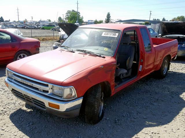 JT4VN93G0M5020696 - 1991 TOYOTA PICKUP 1/2 RED photo 2