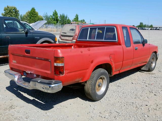 JT4VN93G0M5020696 - 1991 TOYOTA PICKUP 1/2 RED photo 4