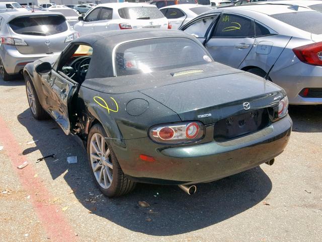 JM1NC26F970135492 - 2007 MAZDA MX-5 MIATA GREEN photo 3