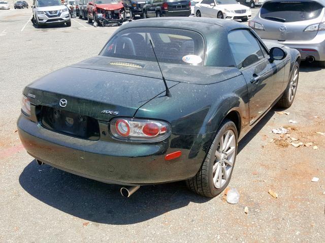 JM1NC26F970135492 - 2007 MAZDA MX-5 MIATA GREEN photo 4