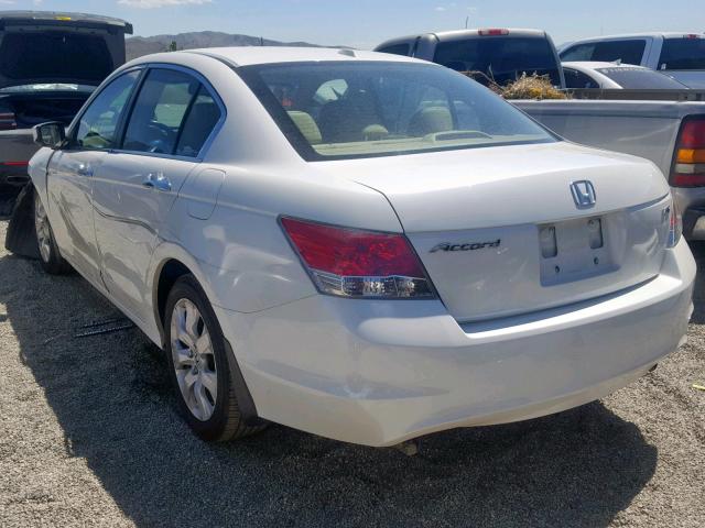 1HGCP36898A078078 - 2008 HONDA ACCORD EXL WHITE photo 3