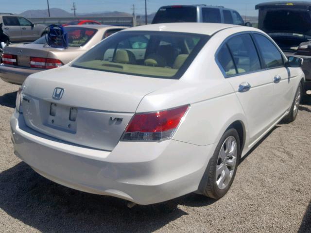 1HGCP36898A078078 - 2008 HONDA ACCORD EXL WHITE photo 4