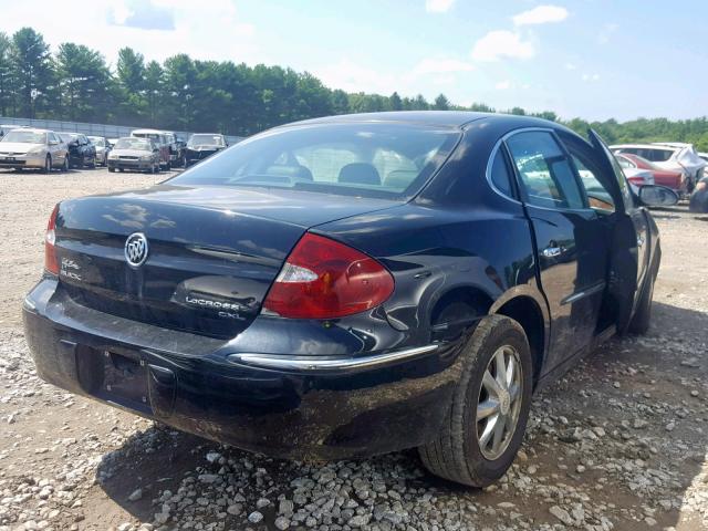 2G4WD562151293726 - 2005 BUICK LACROSSE C BLACK photo 4