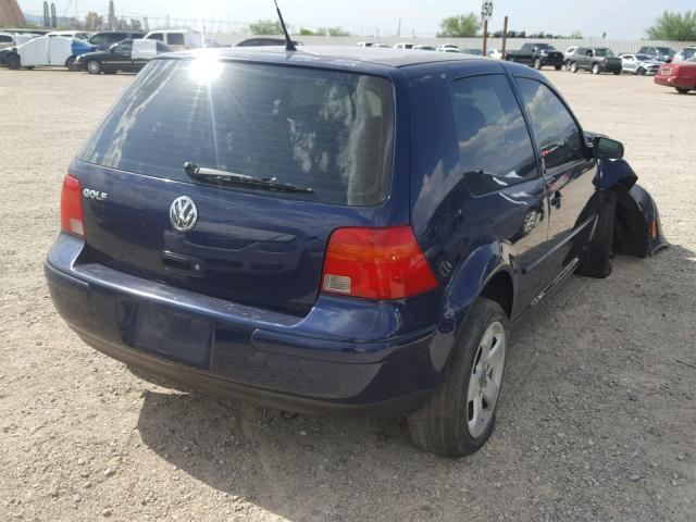 9BWBK61J634078301 - 2003 VOLKSWAGEN GOLF GL BLUE photo 4