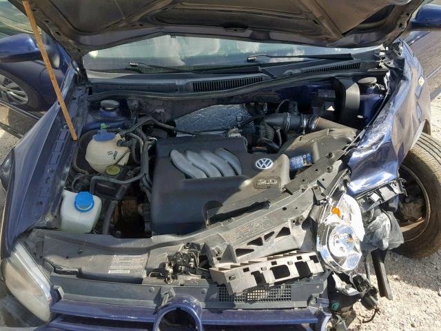 9BWBK61J634078301 - 2003 VOLKSWAGEN GOLF GL BLUE photo 7