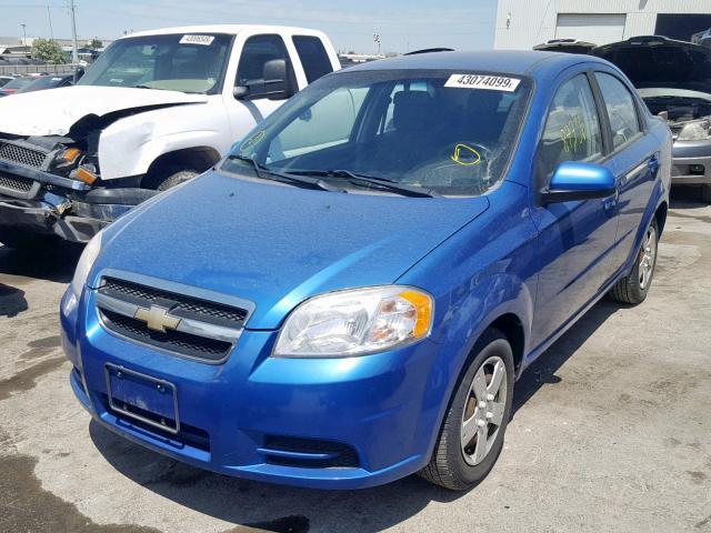 KL1TD5DE8AB110795 - 2010 CHEVROLET AVEO LS BLUE photo 2