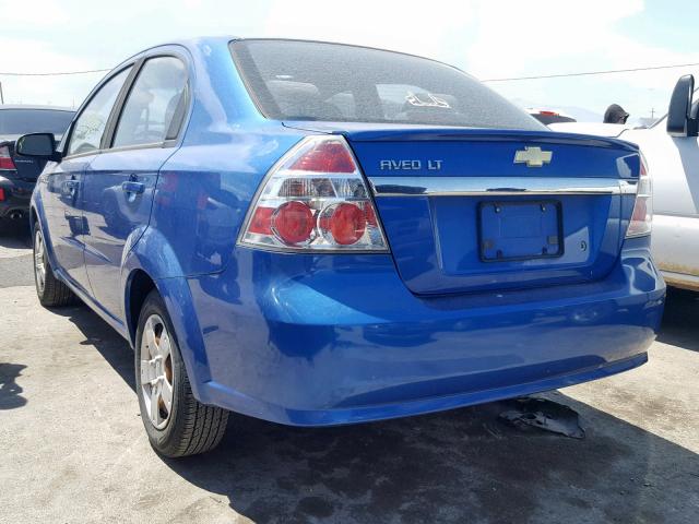 KL1TD5DE8AB110795 - 2010 CHEVROLET AVEO LS BLUE photo 3