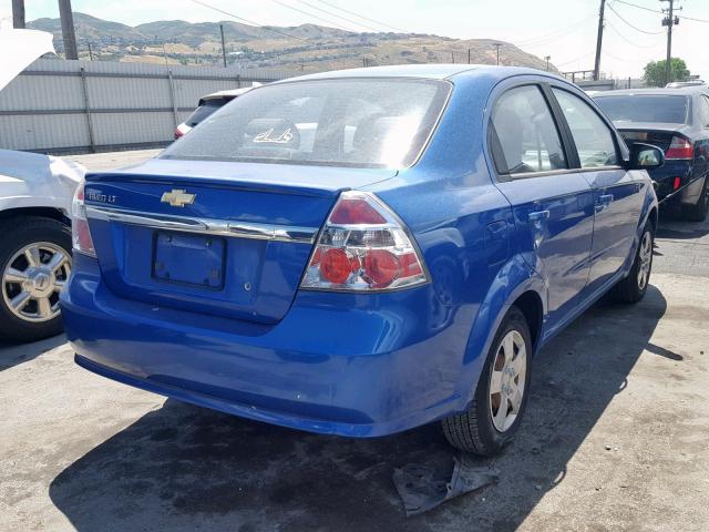 KL1TD5DE8AB110795 - 2010 CHEVROLET AVEO LS BLUE photo 4