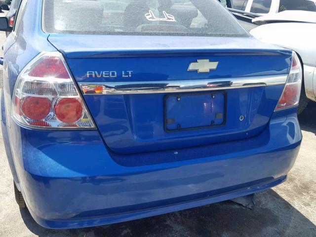 KL1TD5DE8AB110795 - 2010 CHEVROLET AVEO LS BLUE photo 9