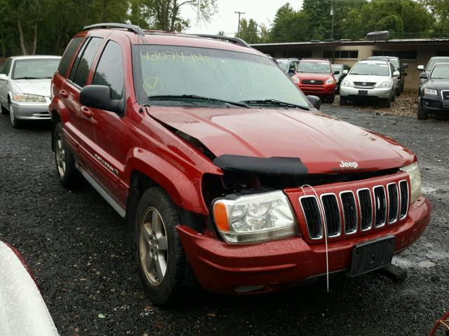 1J8GW68J12C219833 - 2002 JEEP GRAND CHER RED photo 1