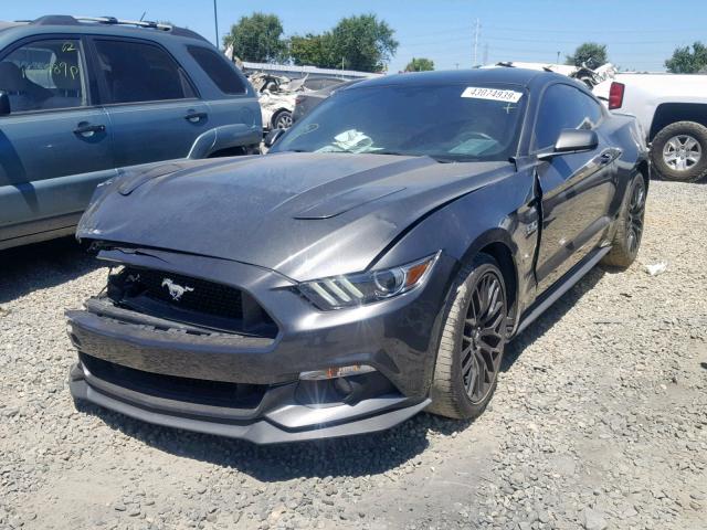 1FA6P8CFXH5330964 - 2017 FORD MUSTANG GT GRAY photo 2