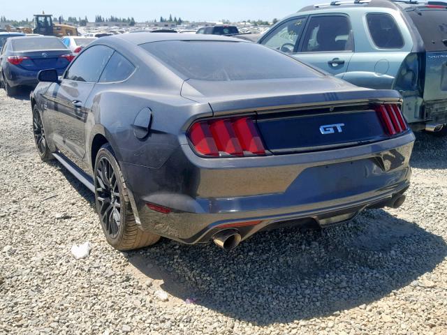 1FA6P8CFXH5330964 - 2017 FORD MUSTANG GT GRAY photo 3