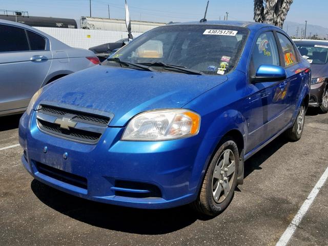 KL1TD56E29B618785 - 2009 CHEVROLET AVEO LS BLUE photo 2