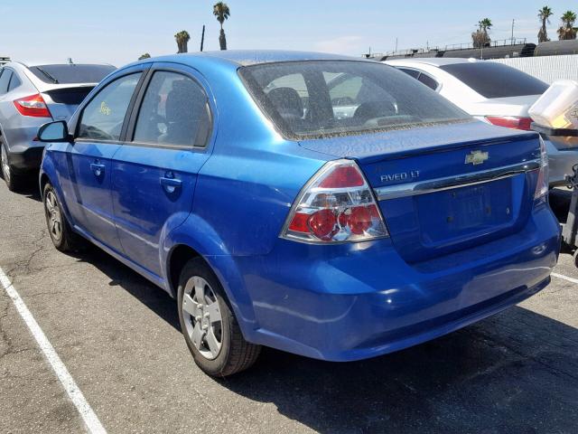 KL1TD56E29B618785 - 2009 CHEVROLET AVEO LS BLUE photo 3