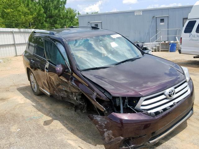 5TDYK3EH1DS118400 - 2013 TOYOTA HIGHLANDER BURGUNDY photo 1