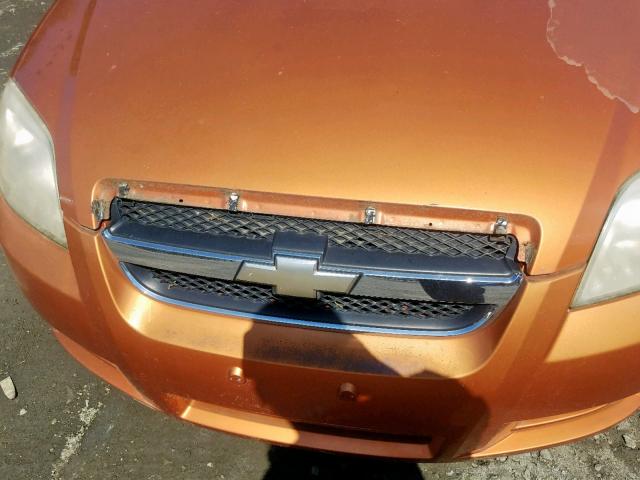 KL1TD56657B126046 - 2007 CHEVROLET AVEO BASE Narıncı foto 9