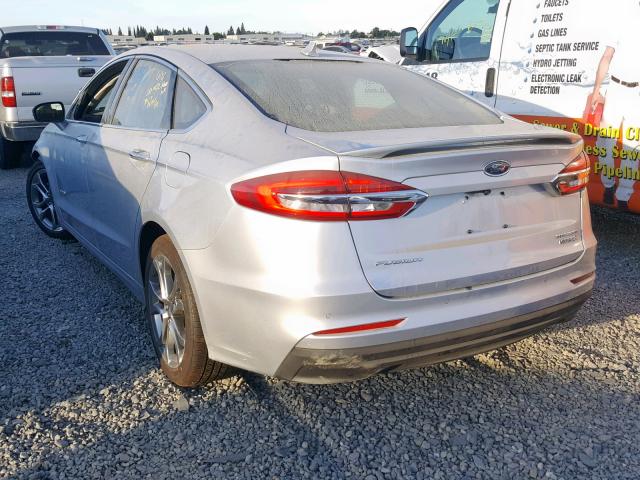 3FA6P0RU2KR235858 - 2019 FORD FUSION TIT SILVER photo 3