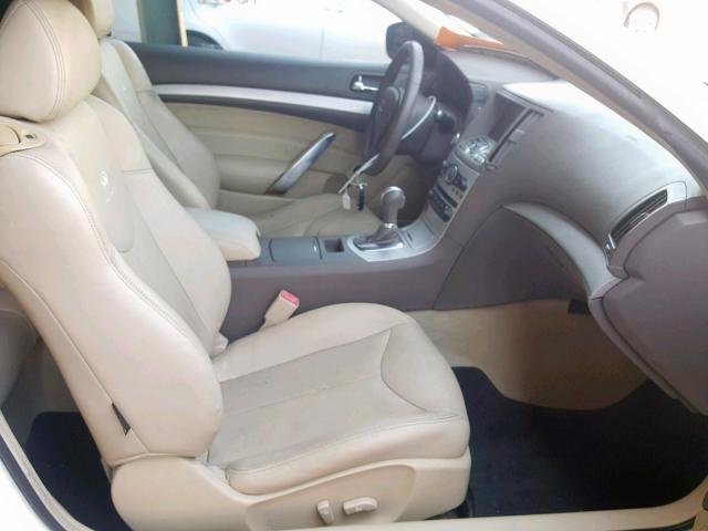 JNKCV64E78M126379 - 2008 INFINITI G37 BASE WHITE photo 5