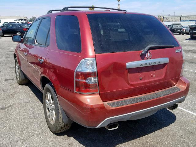 2HNYD18796H516600 - 2006 ACURA MDX TOURIN MAROON photo 3