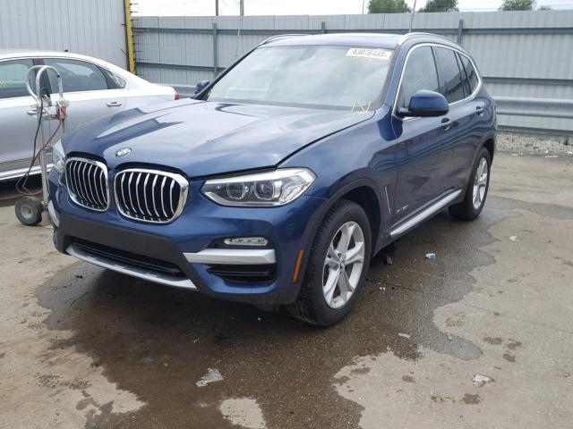 5UXTR9C53JLC73420 - 2018 BMW X3 XDRIVEM ლურჯი ფოტო 2