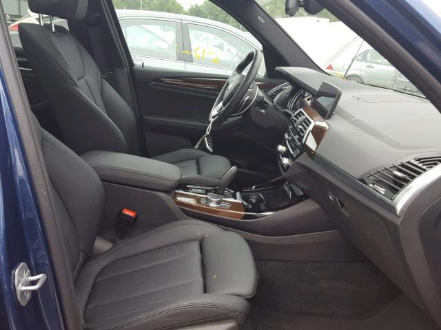 5UXTR9C53JLC73420 - 2018 BMW X3 XDRIVEM ლურჯი ფოტო 5